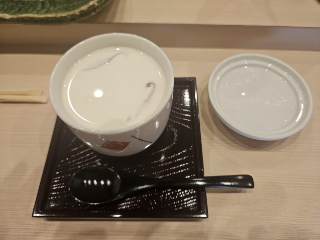 Cheese chawanmushi — Gin Sushi’s signature steamed egg custard with a creamy cheese twist, in Onojo near Dazaifu.